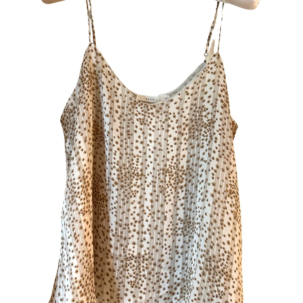 NWT LUSH Floral Print Spaghetti Strap Top- Size Large